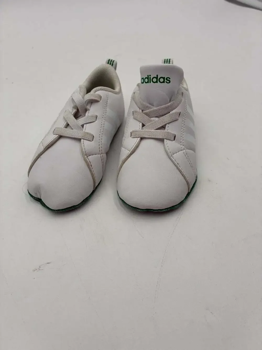 Adidas VS Advantage Crib Infant Baby Shoes White/Green 4K Toddler